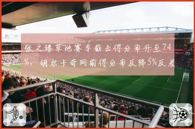 张之臻草地赛季截击得分率升至74%，胡尔卡奇网前得分率反降5%反差明显